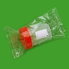 Numune Kabı, Plastik, PP, Hacim 180 ml,Steril, Etiketli, Tek Tek Poşetli